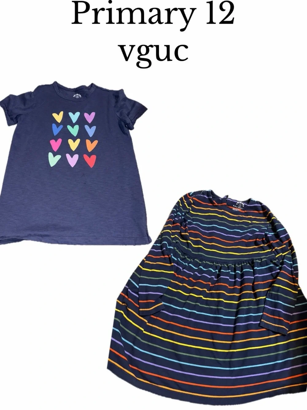 Primary 12 striped dress and shirt bundle